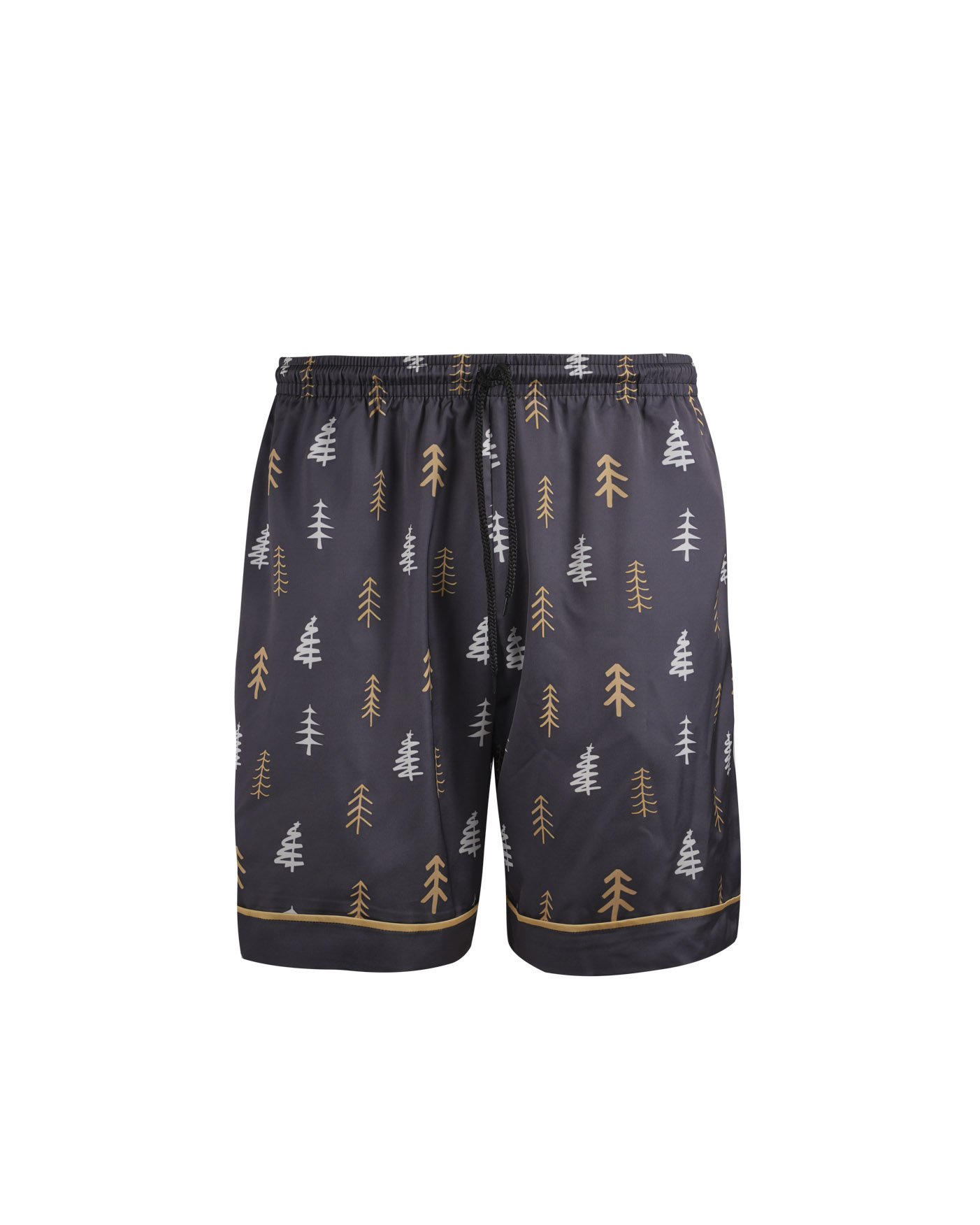 All-over Print Men's Satin Short-sleeve Pajamas Set