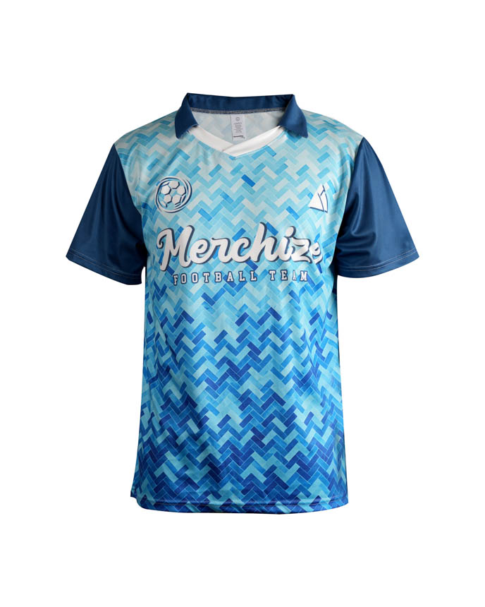 All-over Print Collared Football Jersey