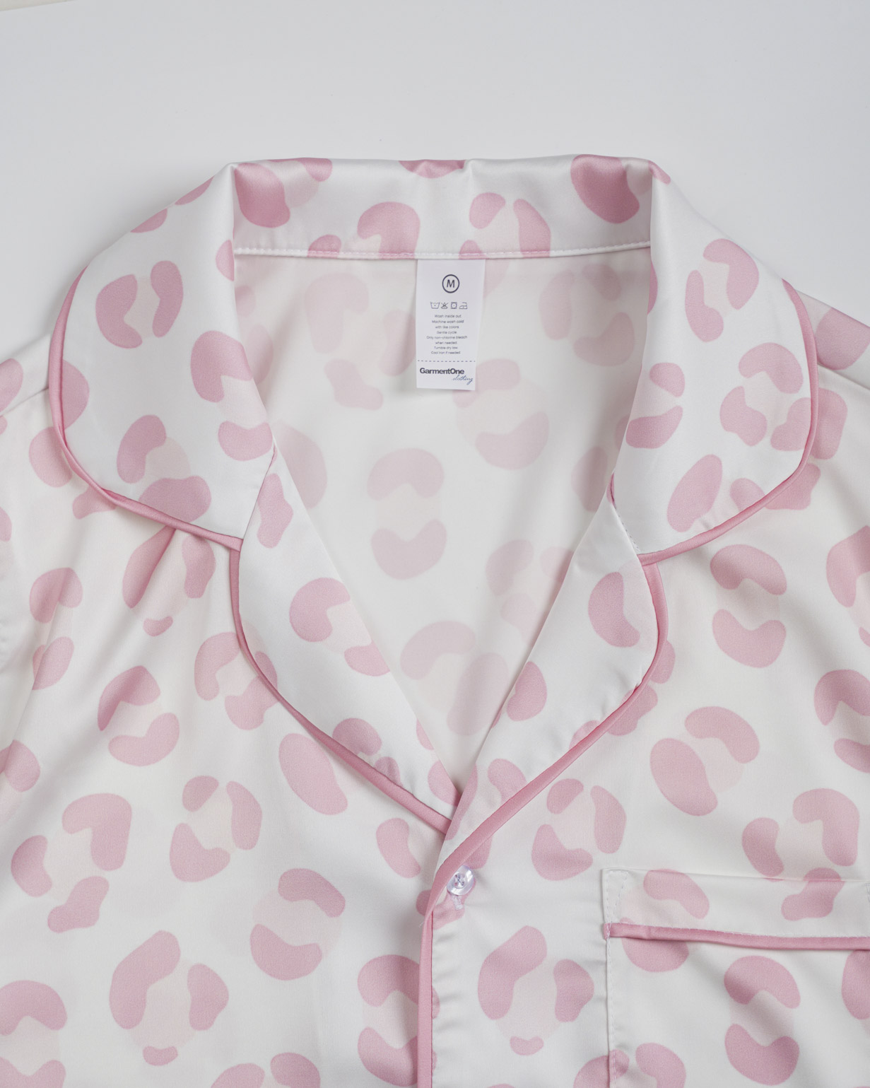 All-over Print Women’s Satin Pajama Shirt Dress