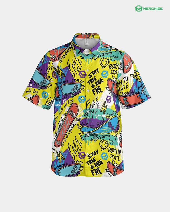 All over Print Button Down Shirt Print On Demand Merchize