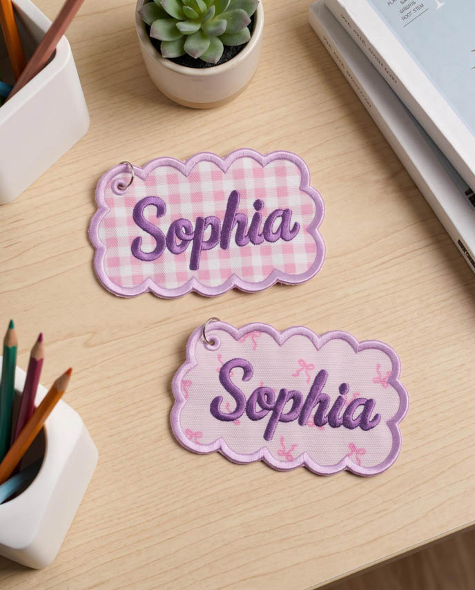 Custom Shape Embroidered Canvas Tag 