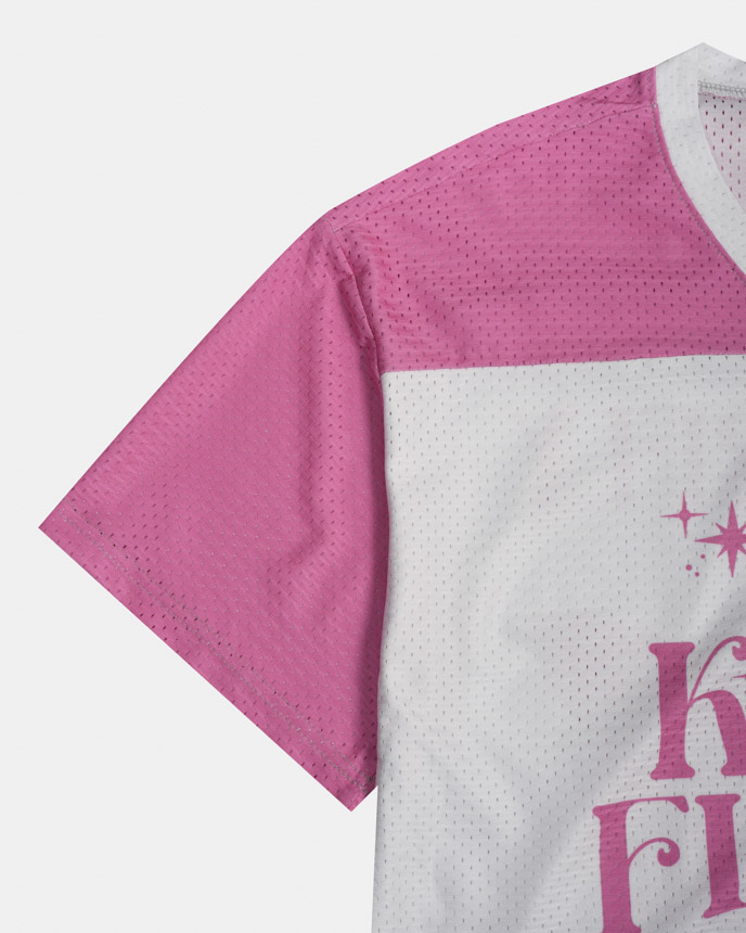 All-over Print Drop Shoulder Mesh Football Jersey