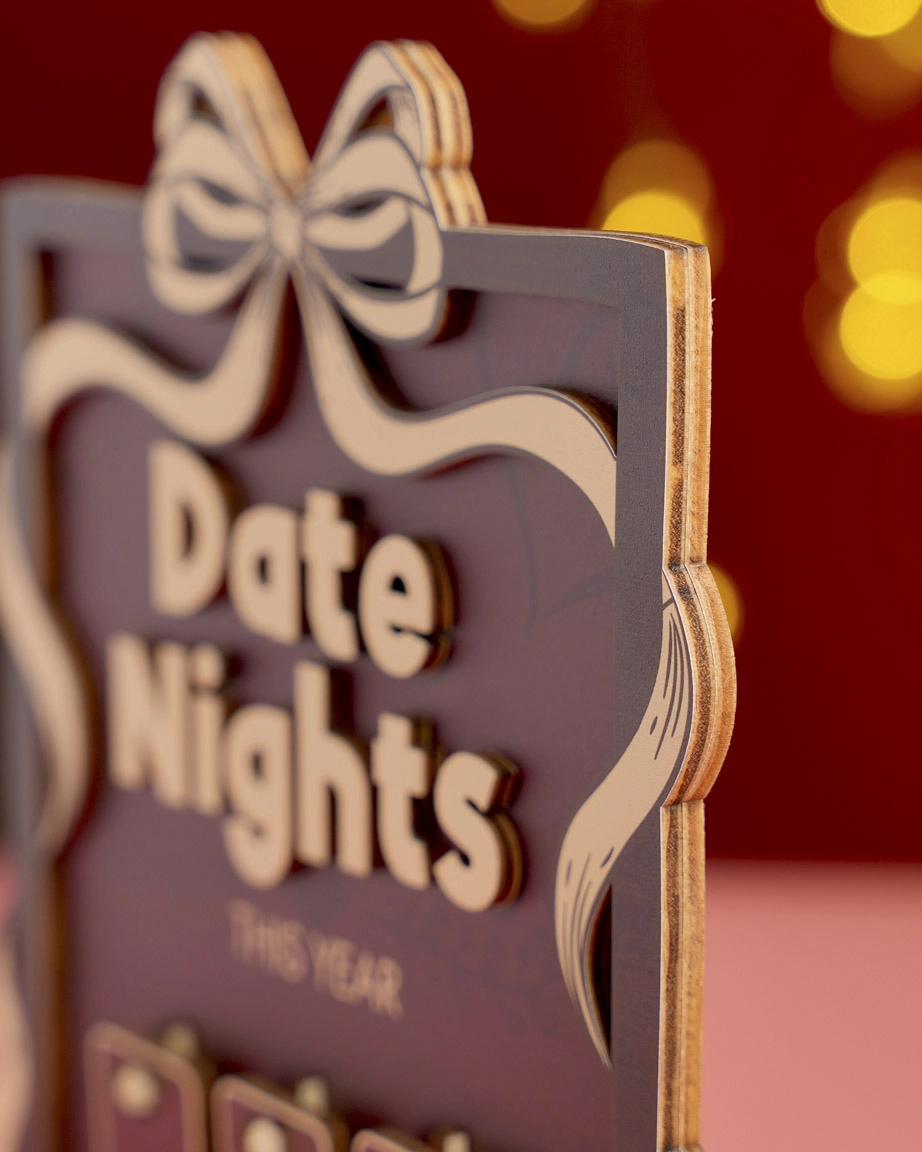 Custom Shape  Wood Bookshelf Tracker With Stand