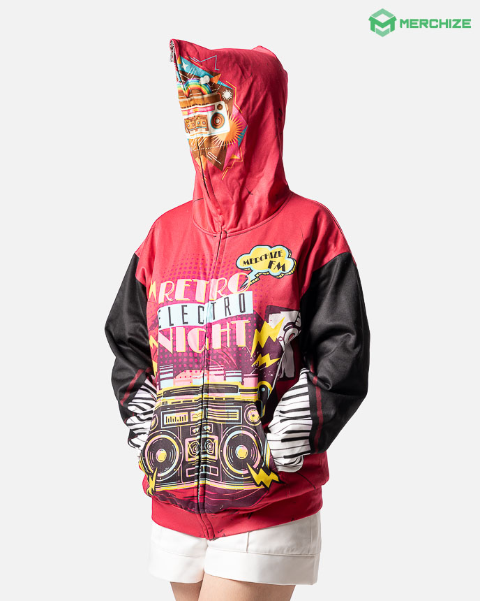 All over Print Full Zip Up Hoodie (Lightweight)