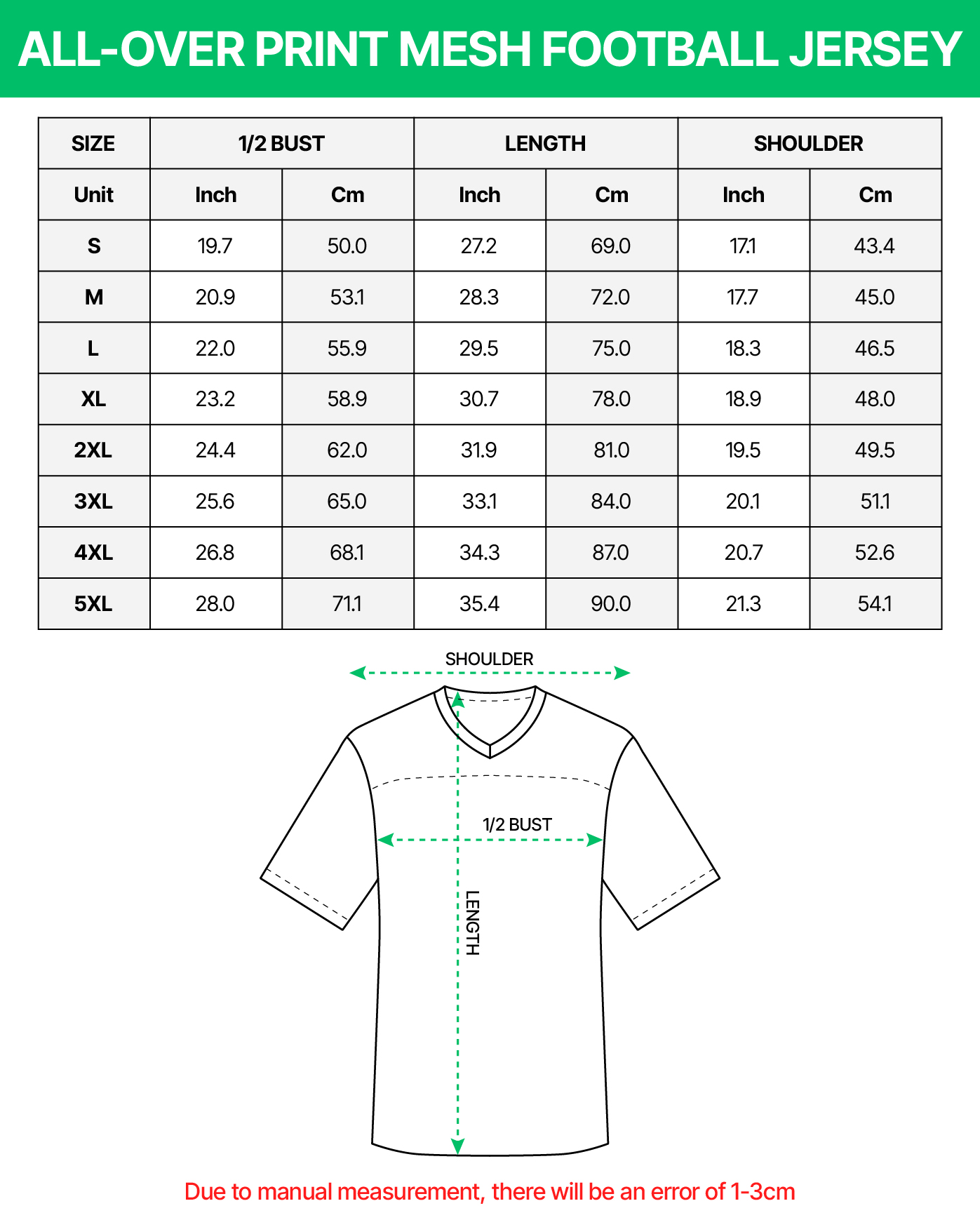All-over Print Mesh Football Jersey