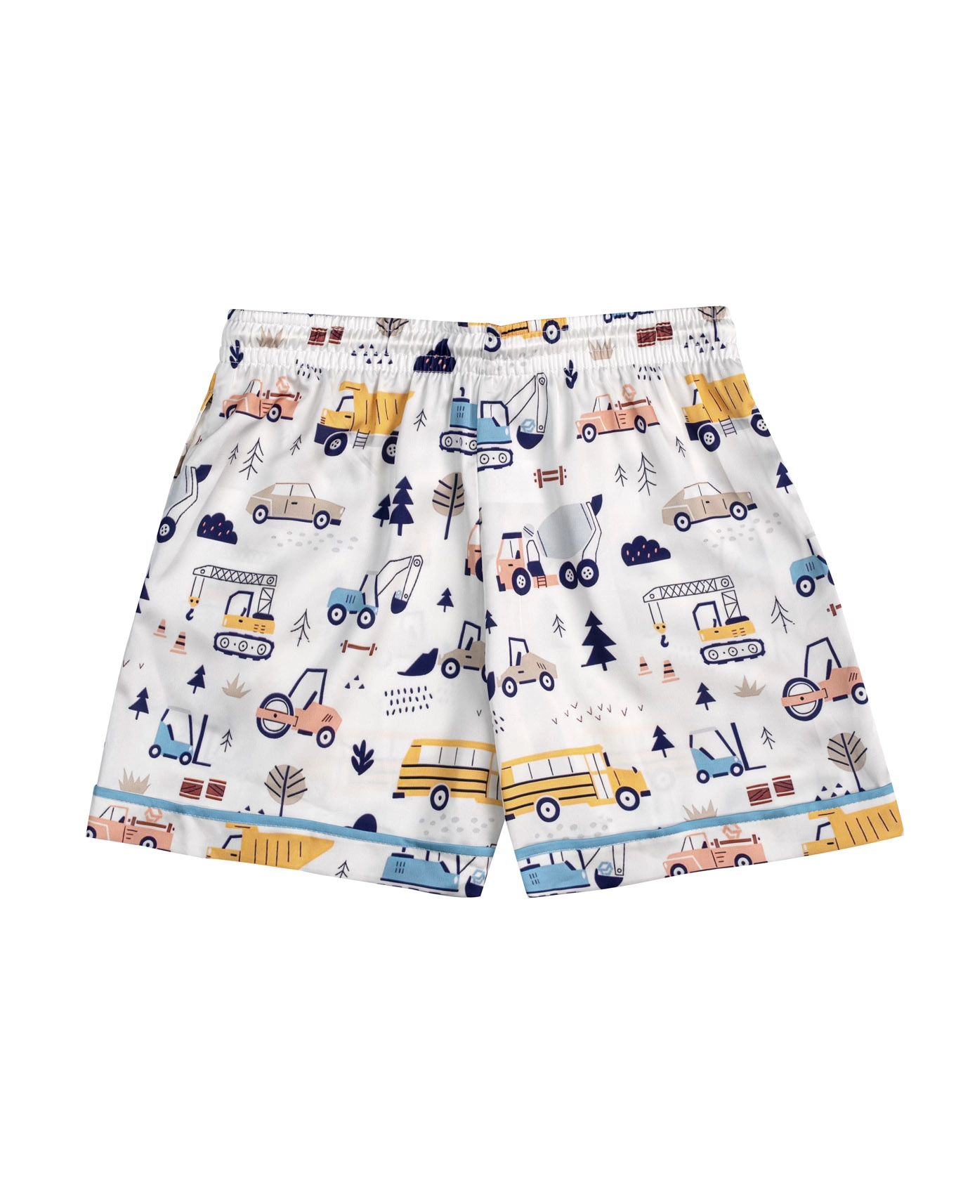 All-over Print Kid and Youth Satin Short-Sleeve Pajamas Set (No Pocket)