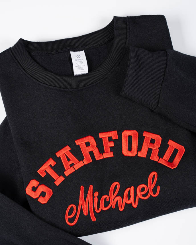 3D Puff Embroidered Lightweight Classic Unisex Sweatshirt 
