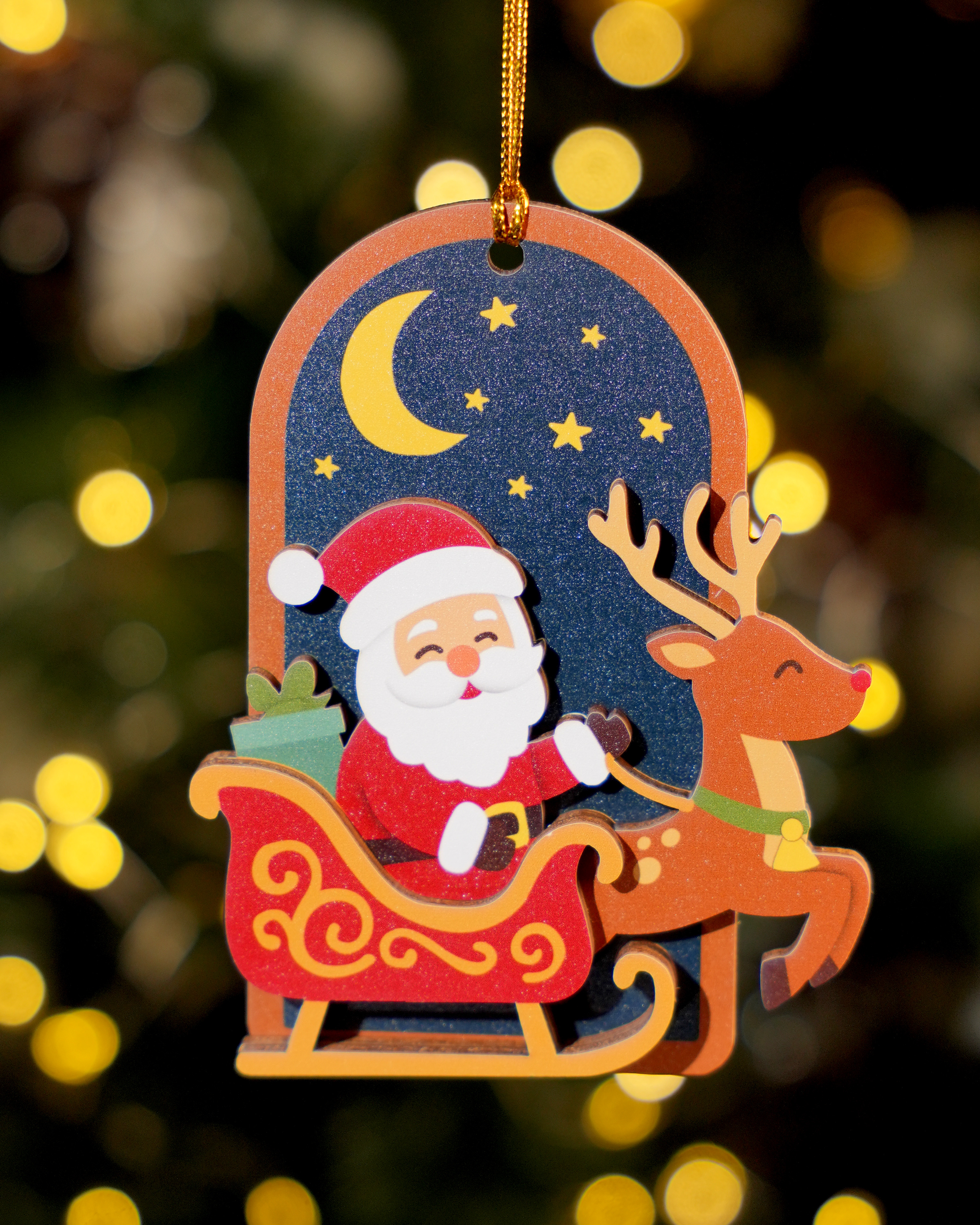 Custom Shape 3-Layered Wood Ornament