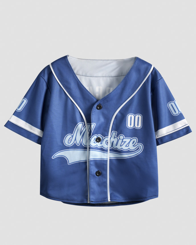 All-over Print Youth Crop Top Baseball Jersey