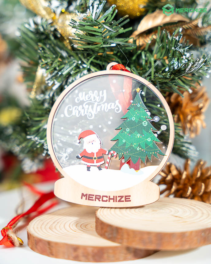 Custom Shape Wood and Acrylic Ornament - Print on Demand