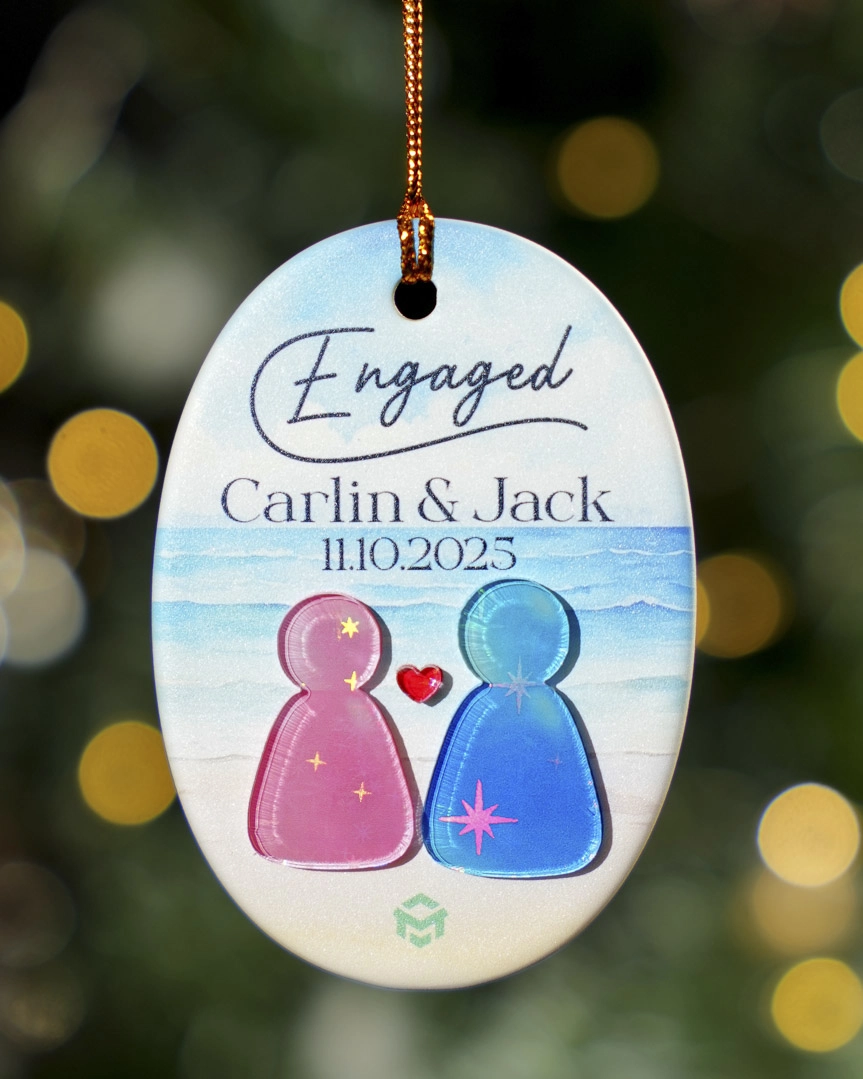 Ceramic and Hologram Ornament