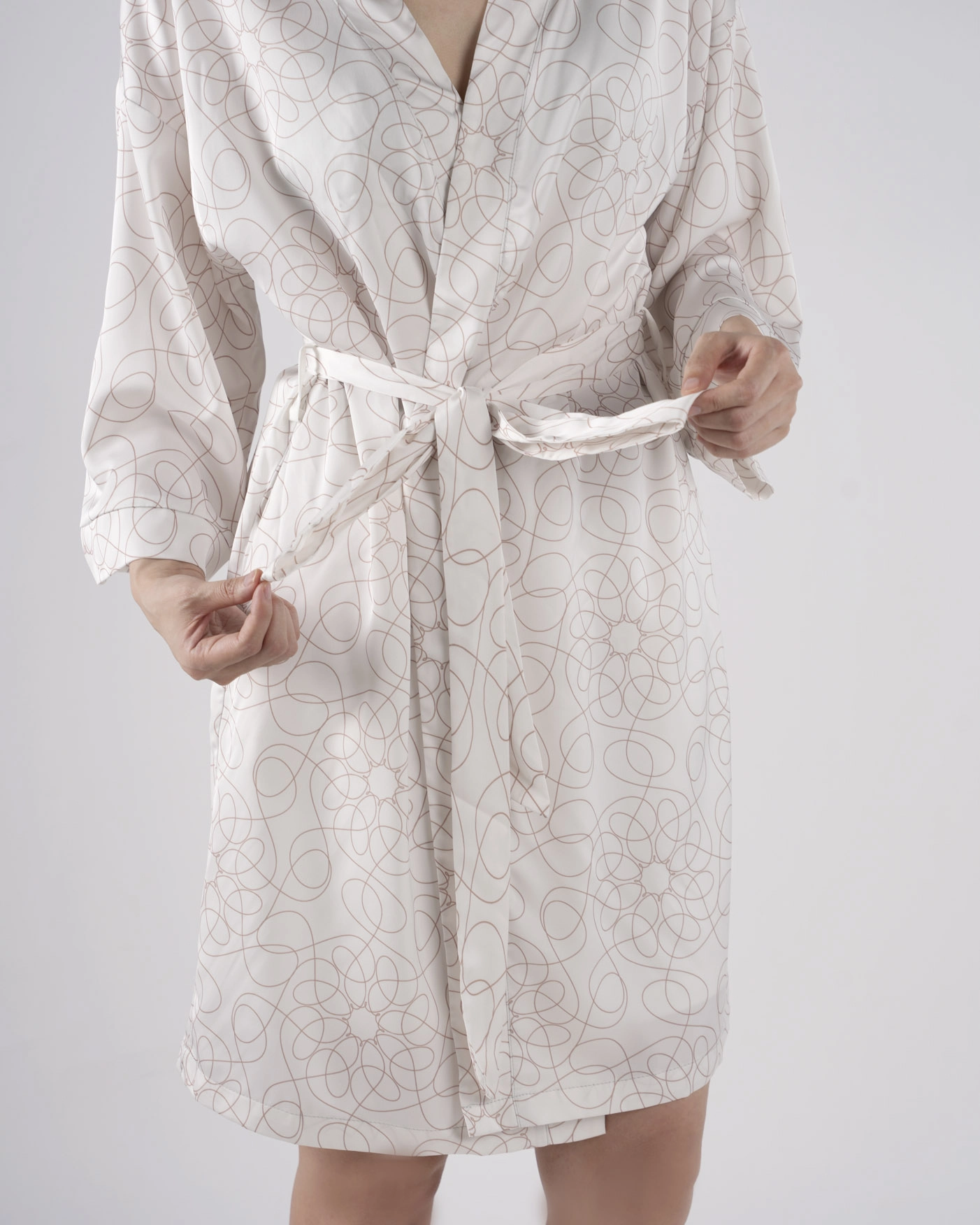All-over Print Women's Satin Robe