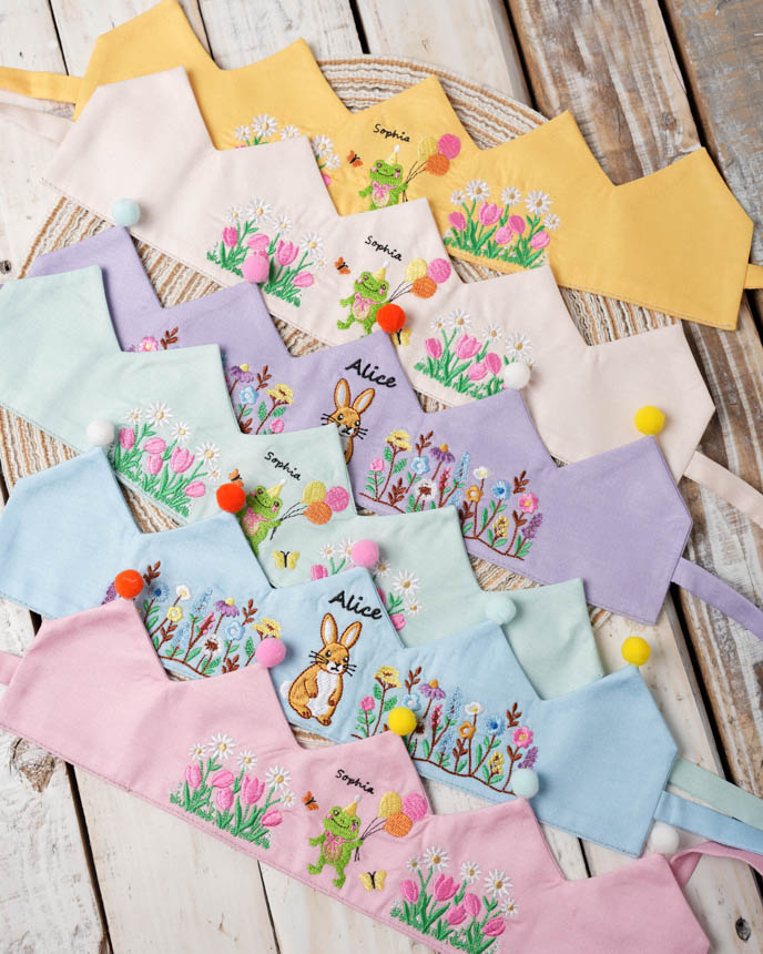 Embroidered Linen Crown