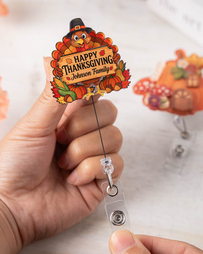 Custom Shape 2-Layer Acrylic Badge Reel
