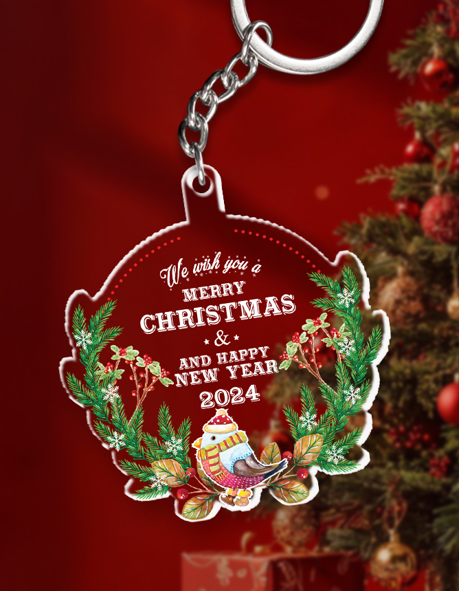 Custom shape Clear 1-side Printed Keychain (Made in US)