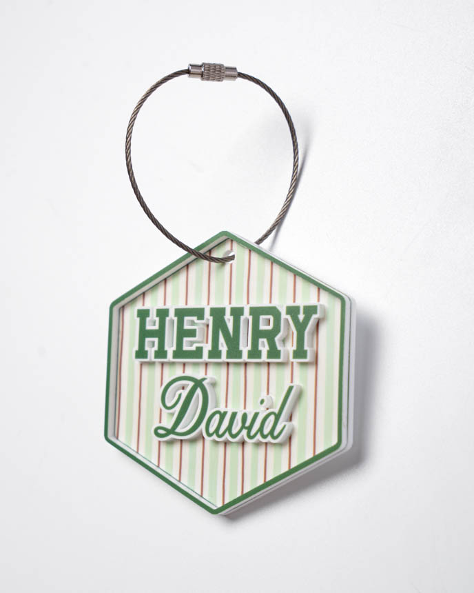 Custom Shape 2-Layer White Acrylic Tag