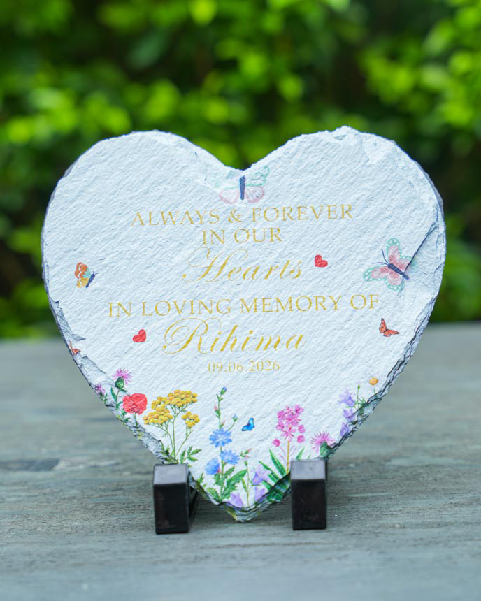 1-side Printed Memorial Garden Stone