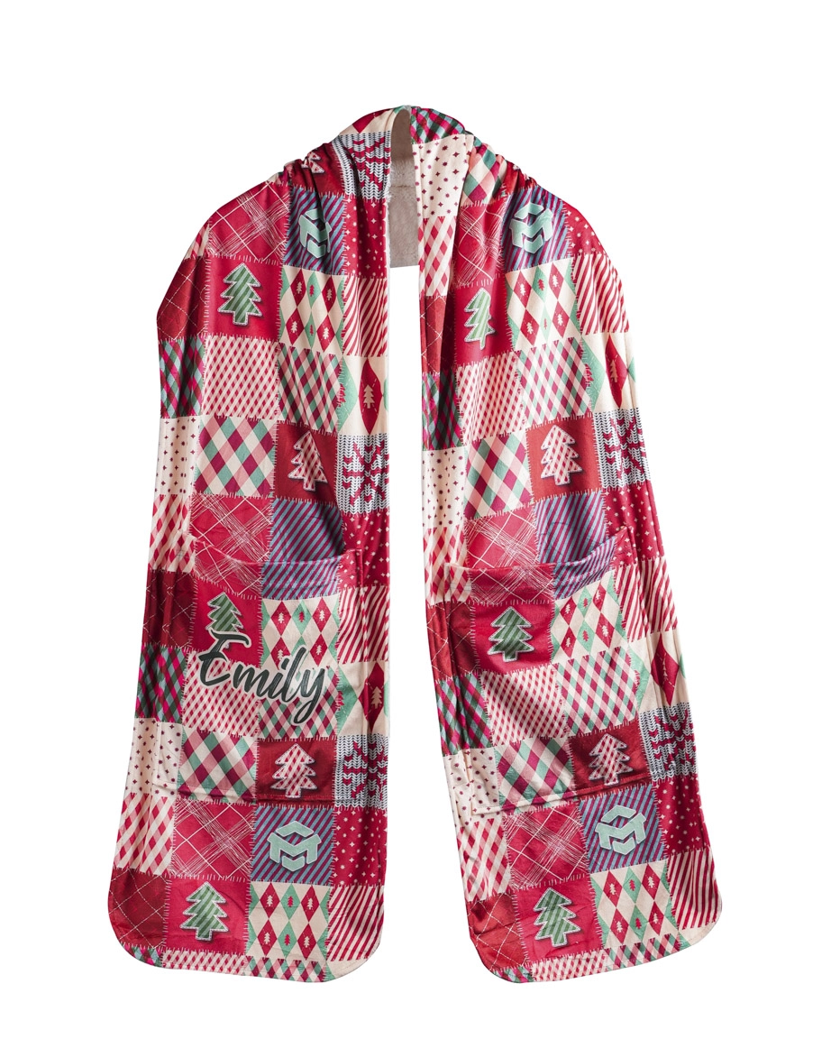All-over Print Fleece Pocket Scarf