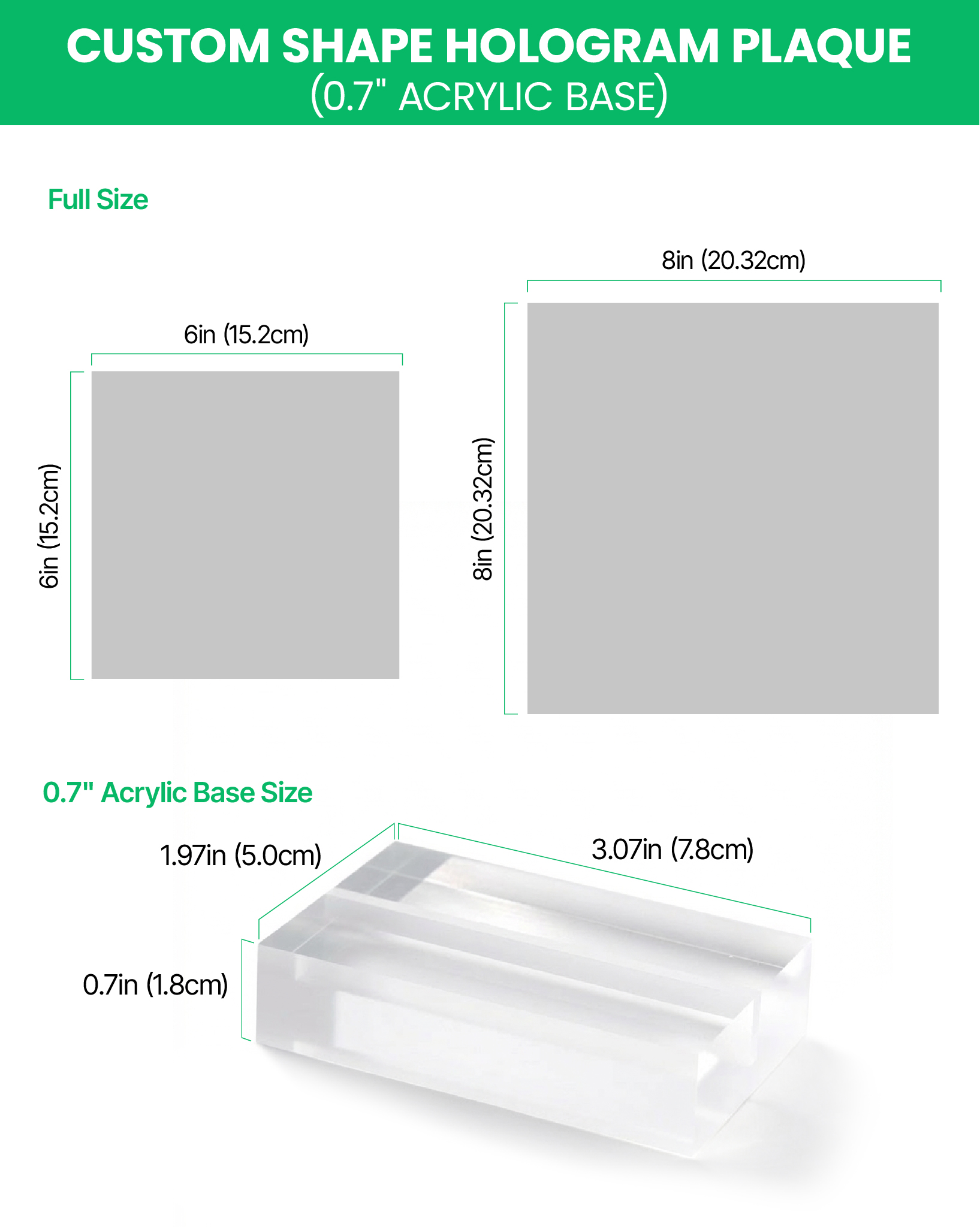 Custom Shape Hologram Plaque