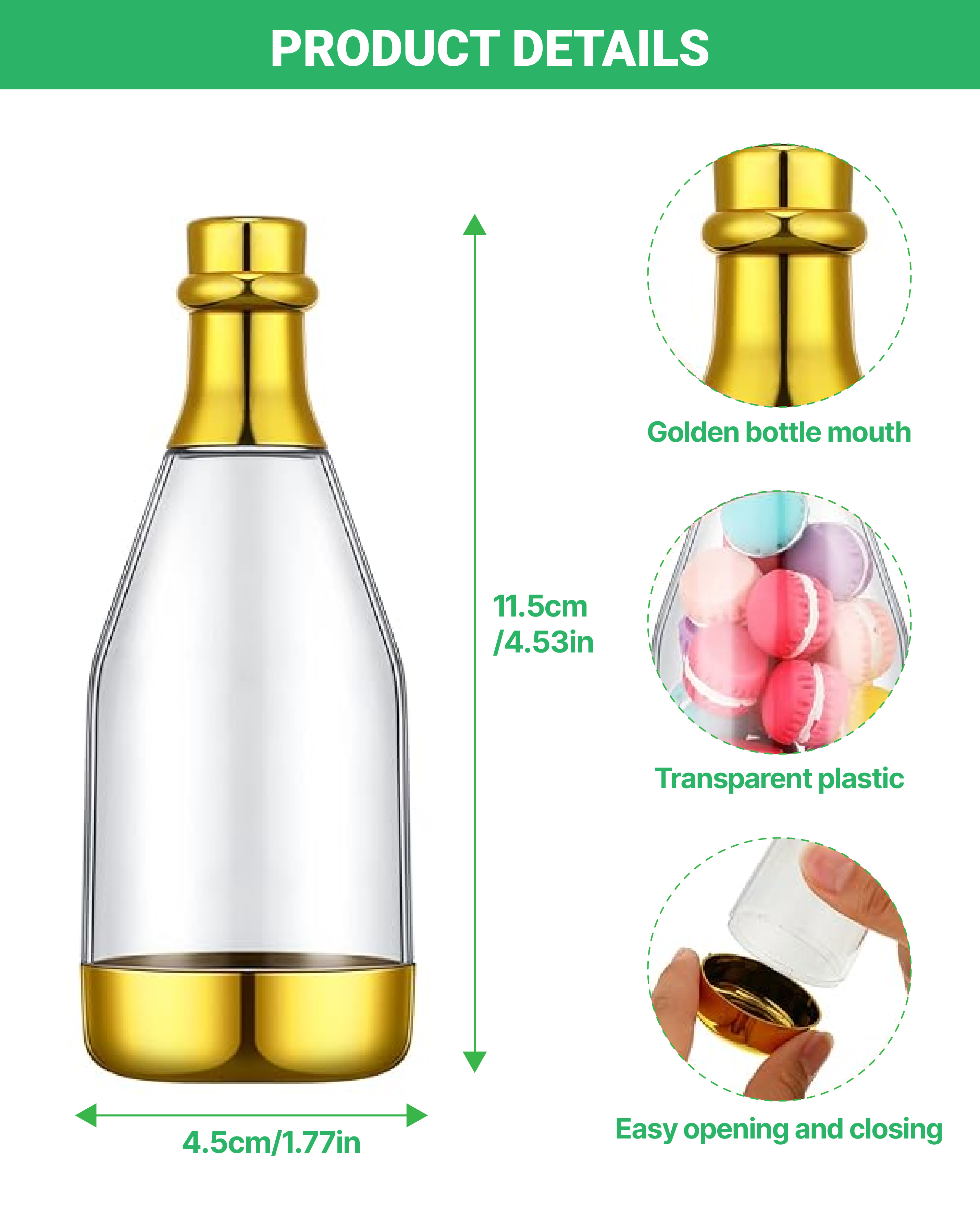  Bottle with Custom Shape Acrylic Standee and Tag