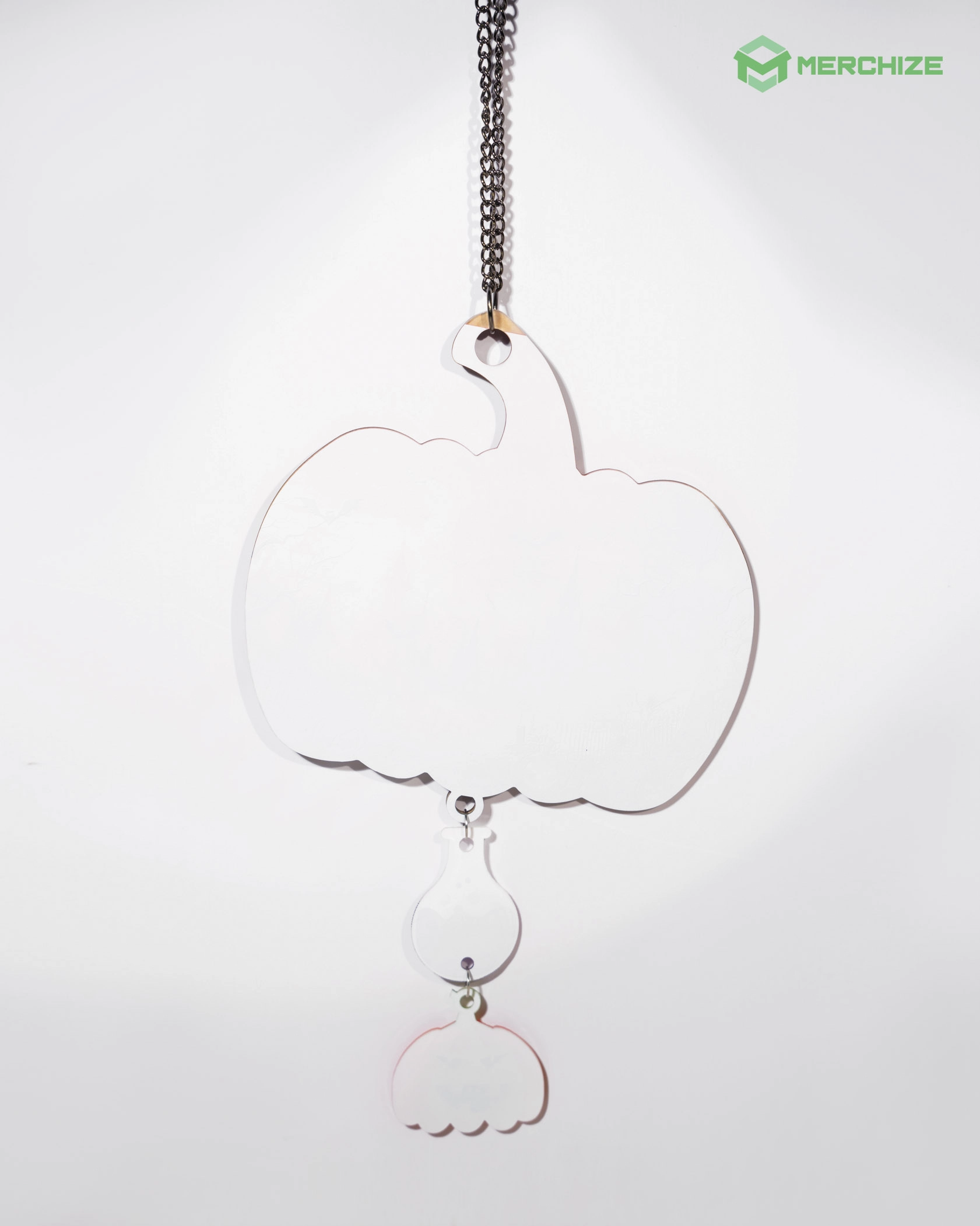 Custom Shape Wood and Hologram Acrylic  Ornament With 2 Charms