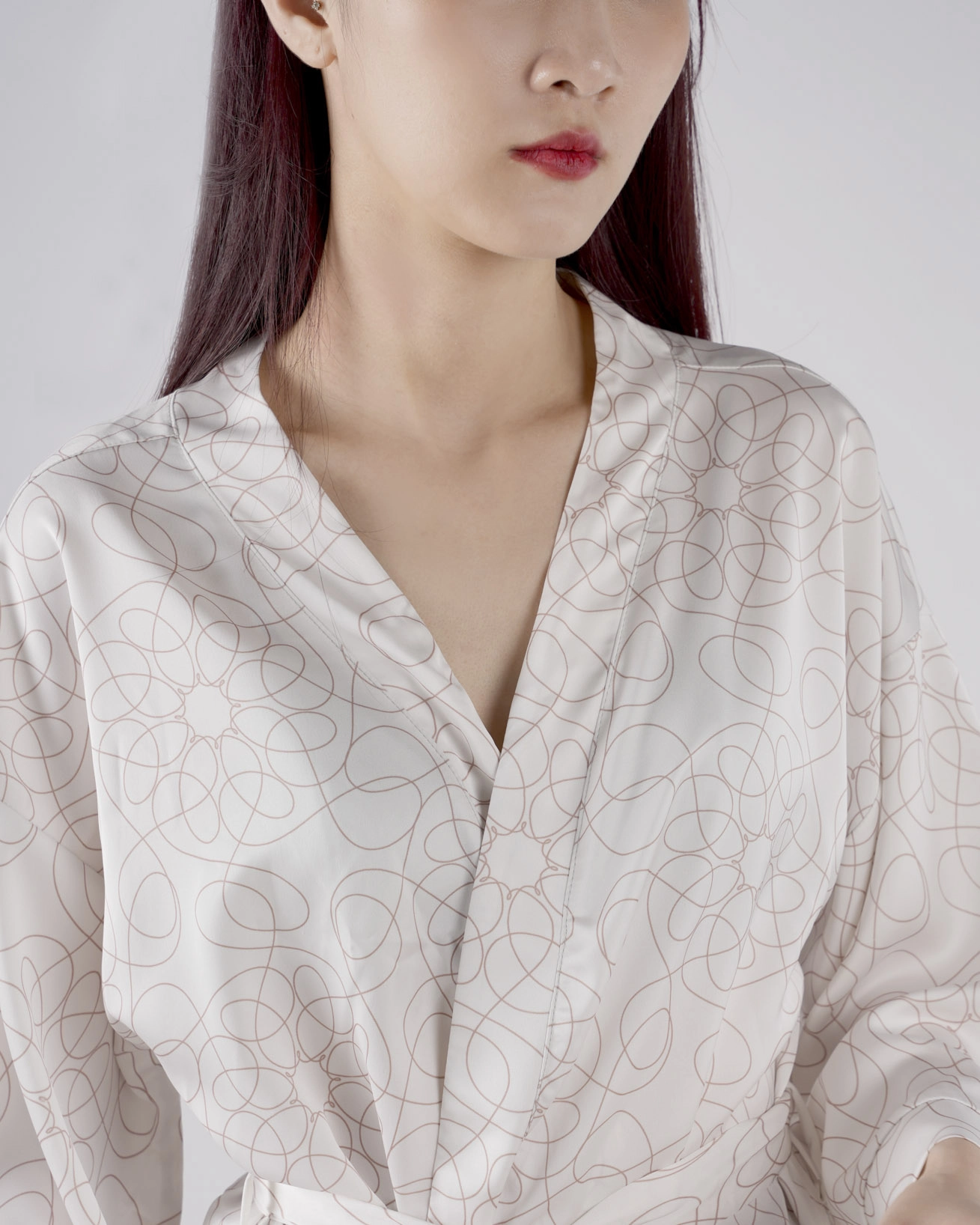 All-over Print Women's Satin Robe