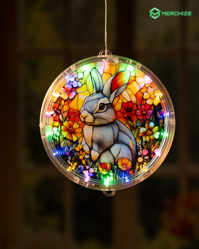 Acrylic LED Hanging Light Lamp (Circle Frame)