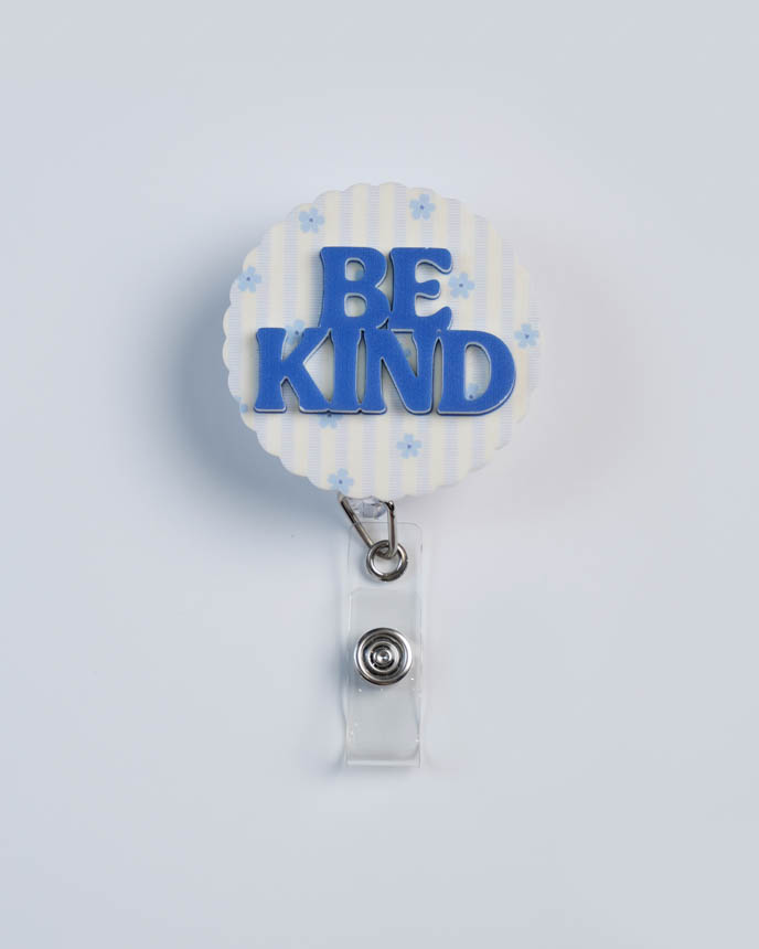 Custom Shape 2-Layer White Acrylic Badge Reel