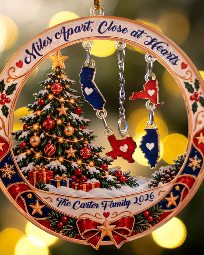 Custom Shape Acrylic Ornament With Multiple Charms