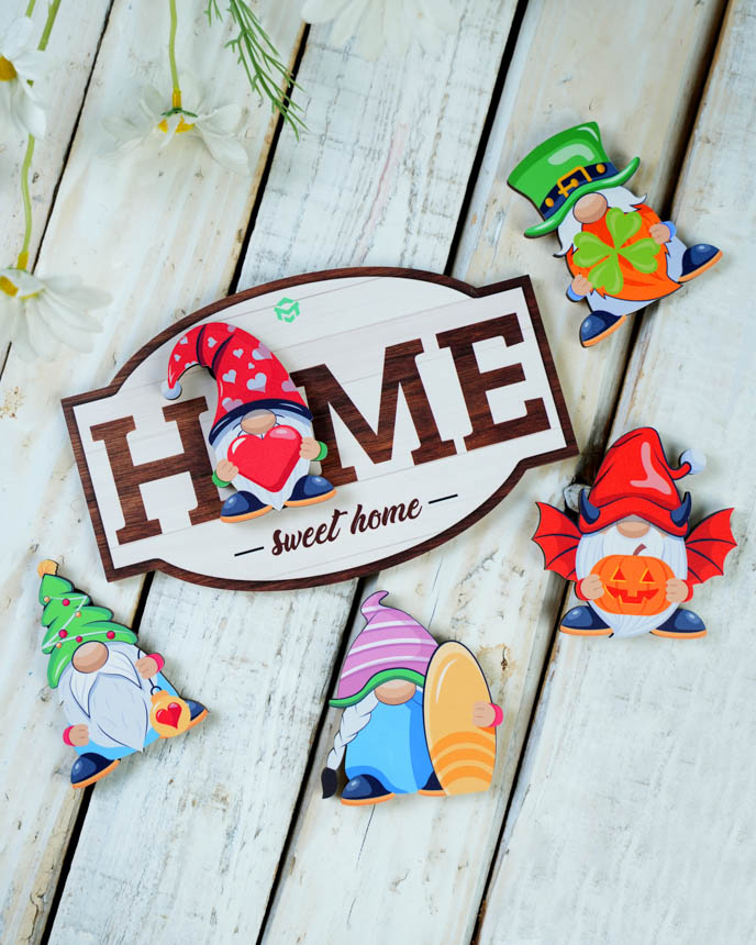 Custom Shape Interchangeable Wood Sign