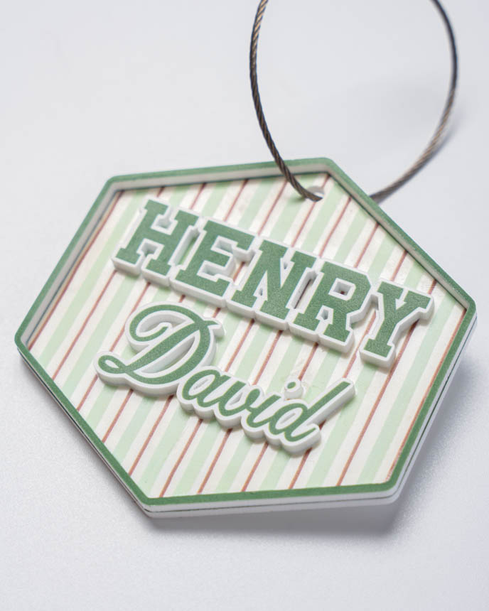 Custom Shape 2-Layer White Acrylic Tag