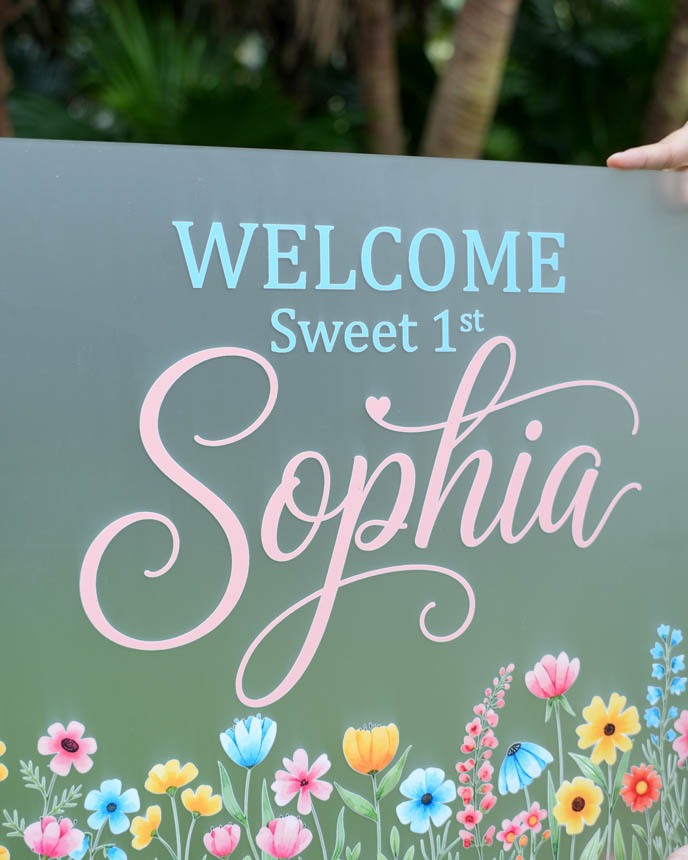 Custom Shape Frosted Acrylic Welcome Sign