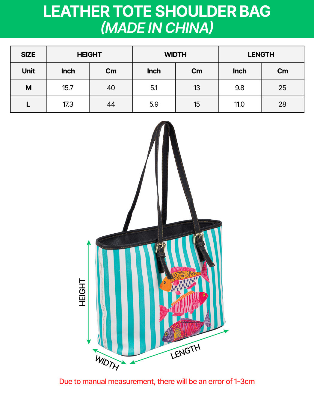 Leather Tote Shoulder Bag (Made in China)