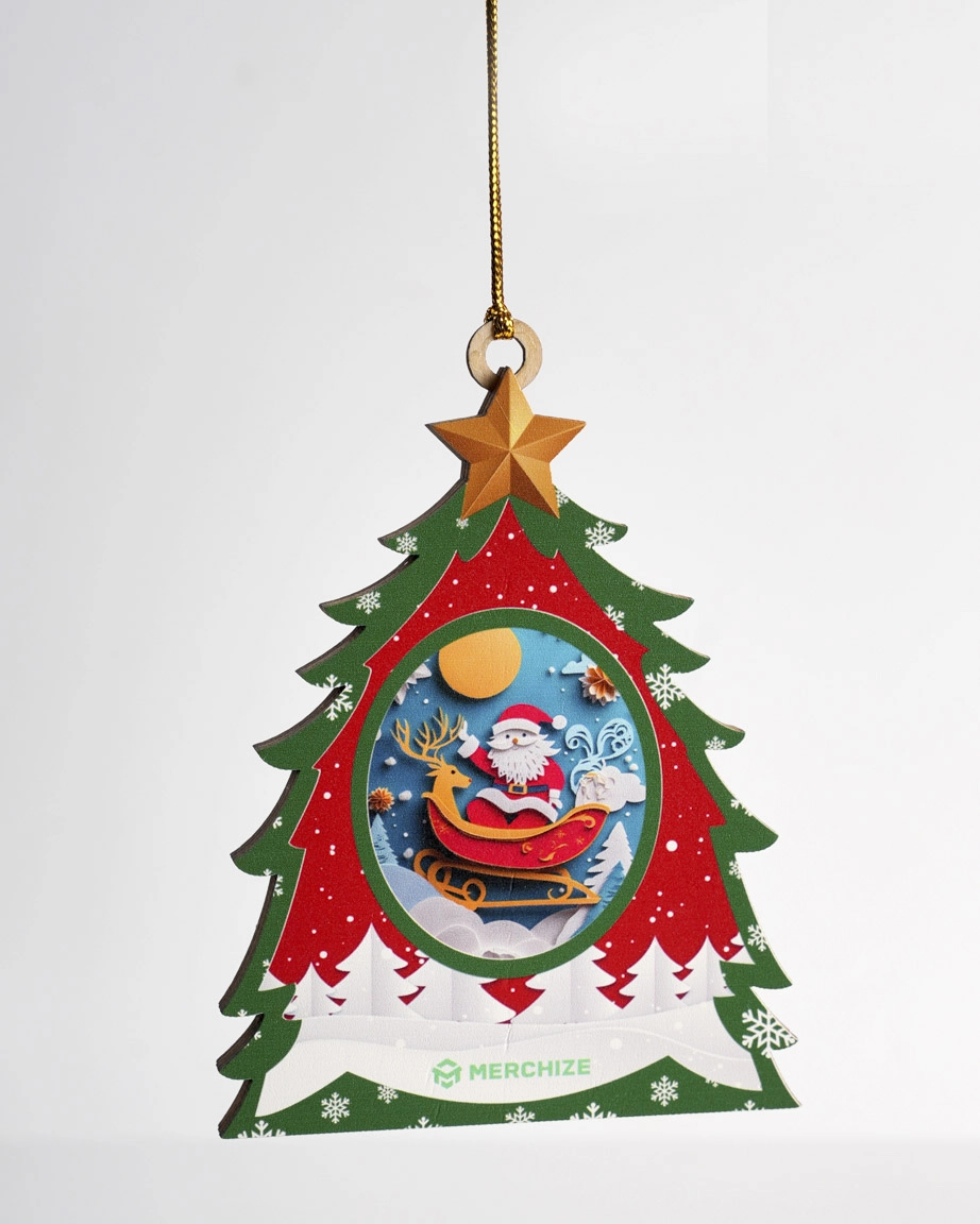 Custom Shape 3-Layered Wood Ornament