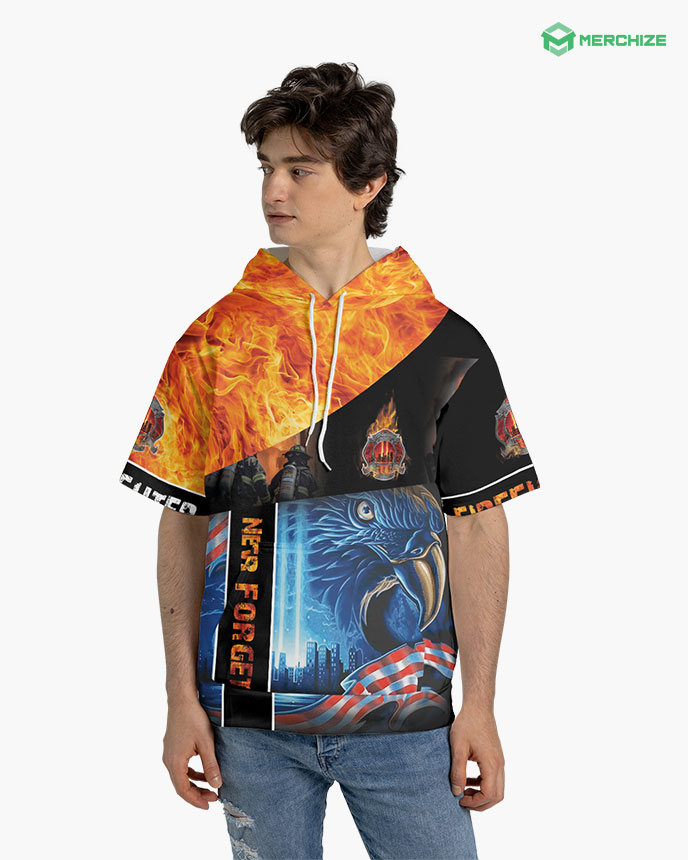 All-over Print Short-sleeve Hoodie