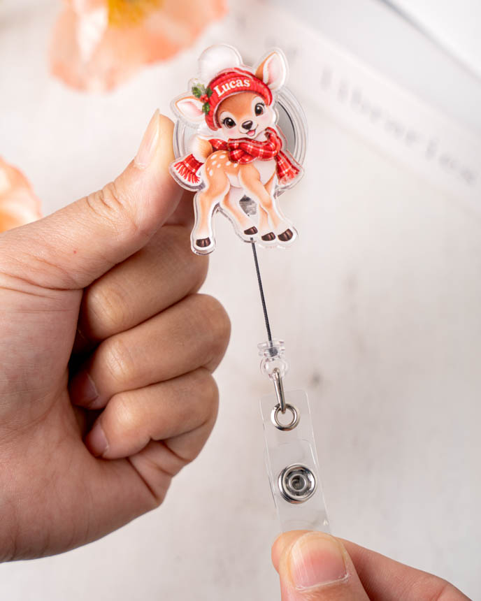 Custom Shape 2-Layer Acrylic Badge Reel