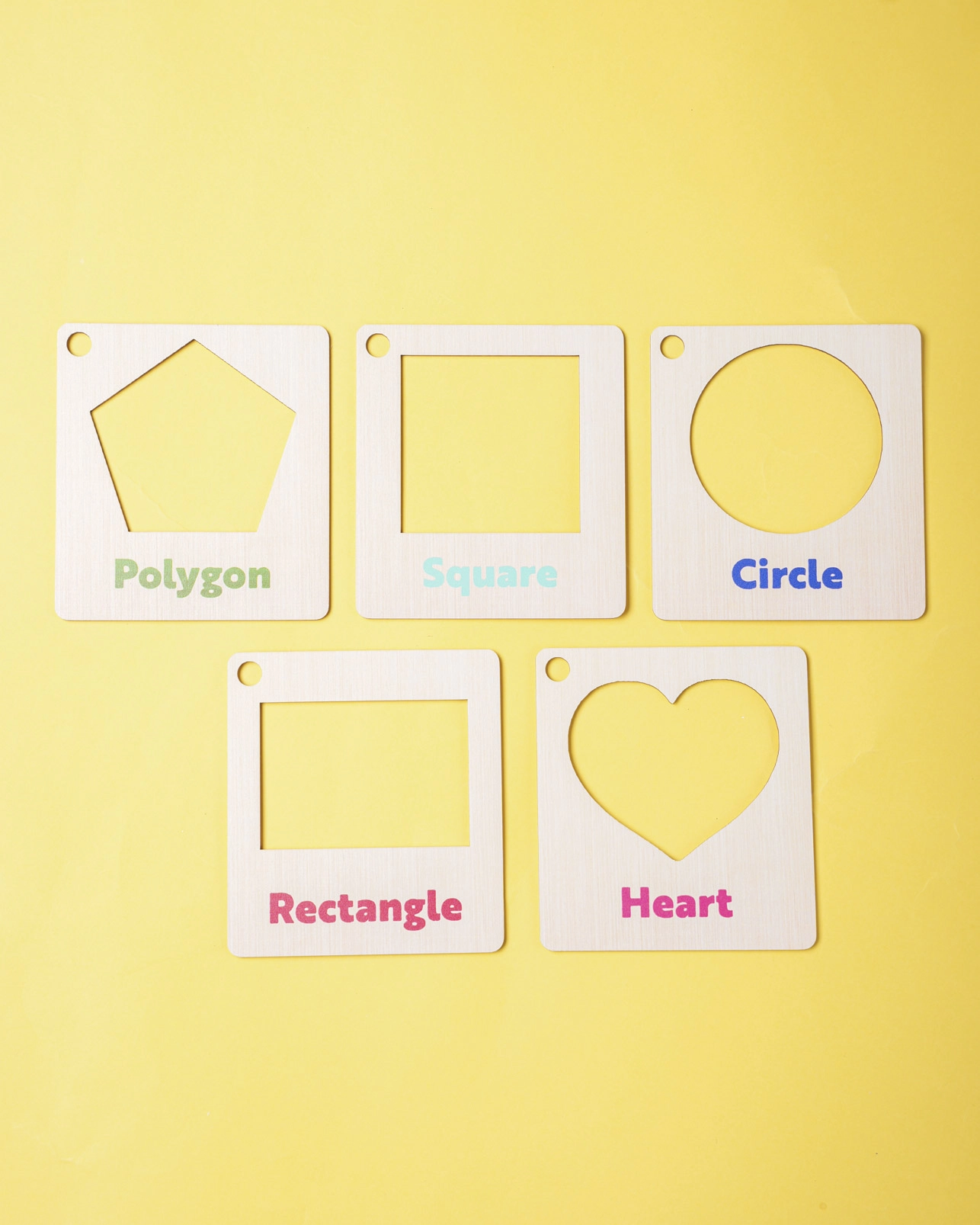 Custom Shape Wood Flash Card