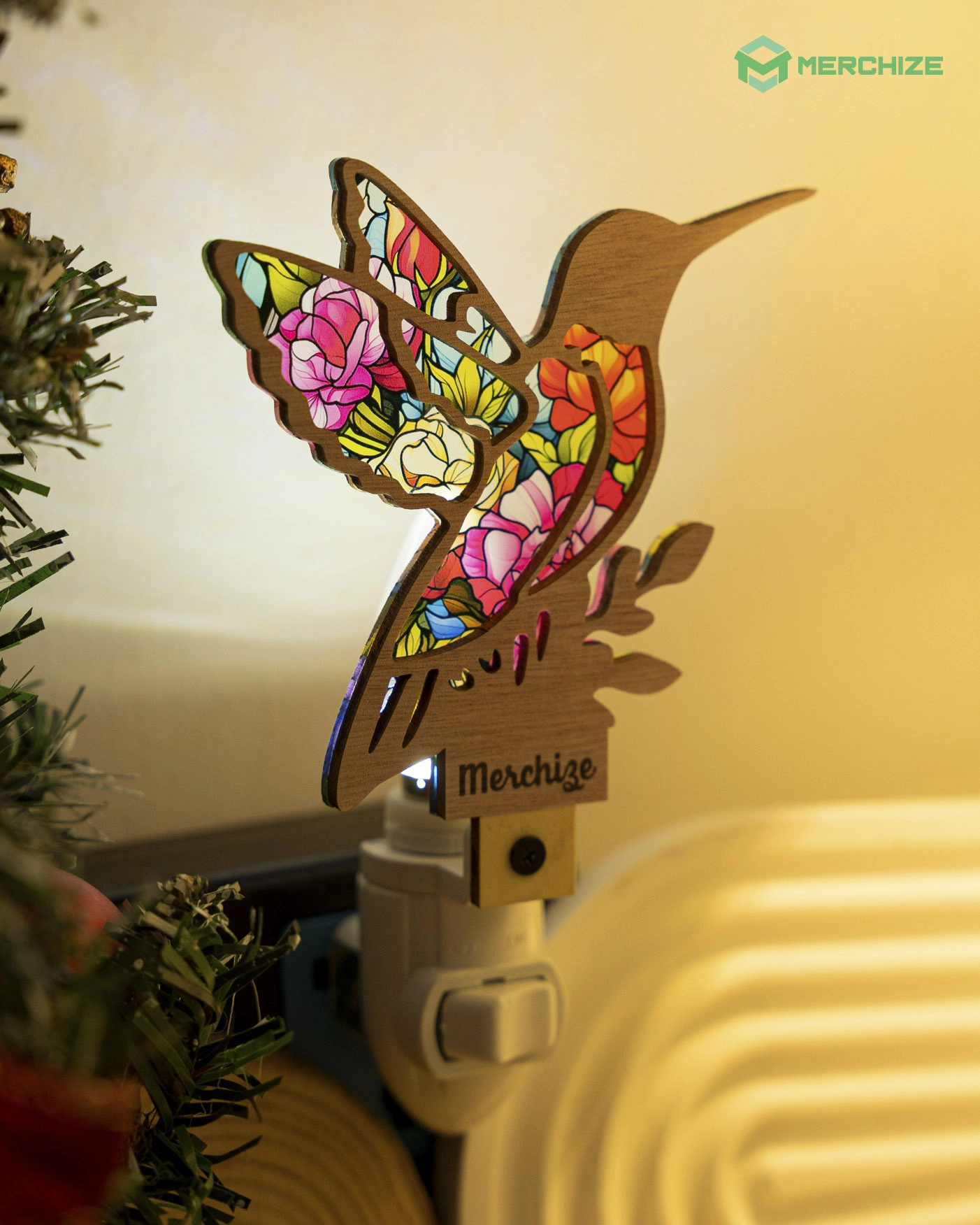 Custom Shape Plug-In Suncatcher Night Light