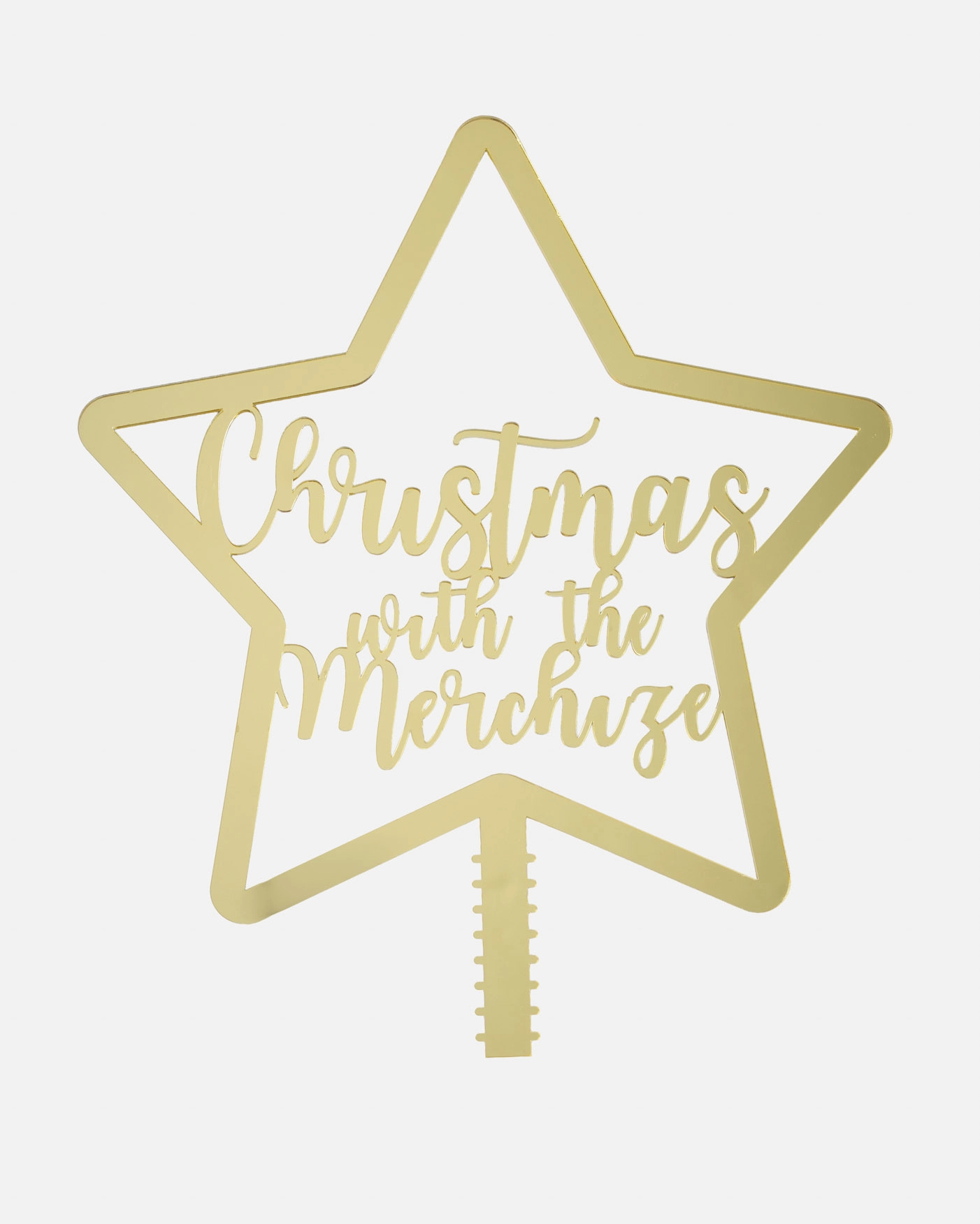 Custom Shape Acrylic Mirror Christmas Tree Topper