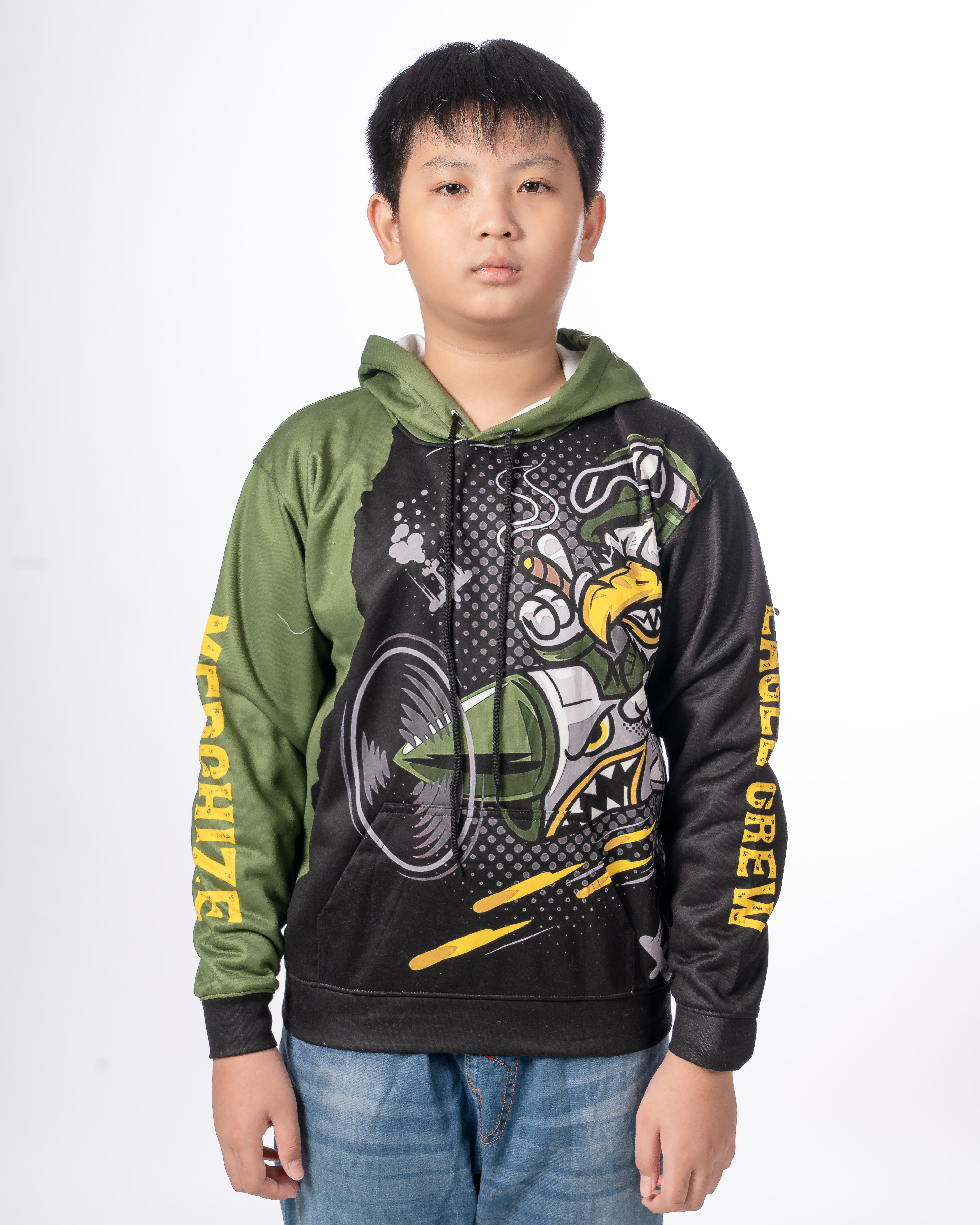 Youth loose digital hot sale print pullover hoodie