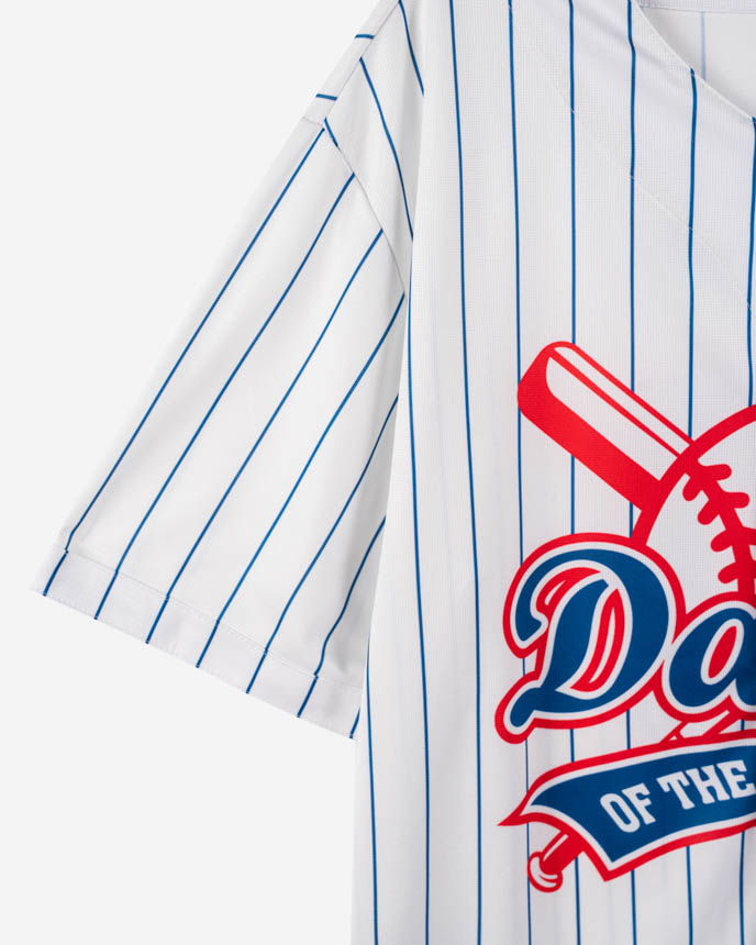 All-over Print Baseball Jersey Without Piping (White Buttons)