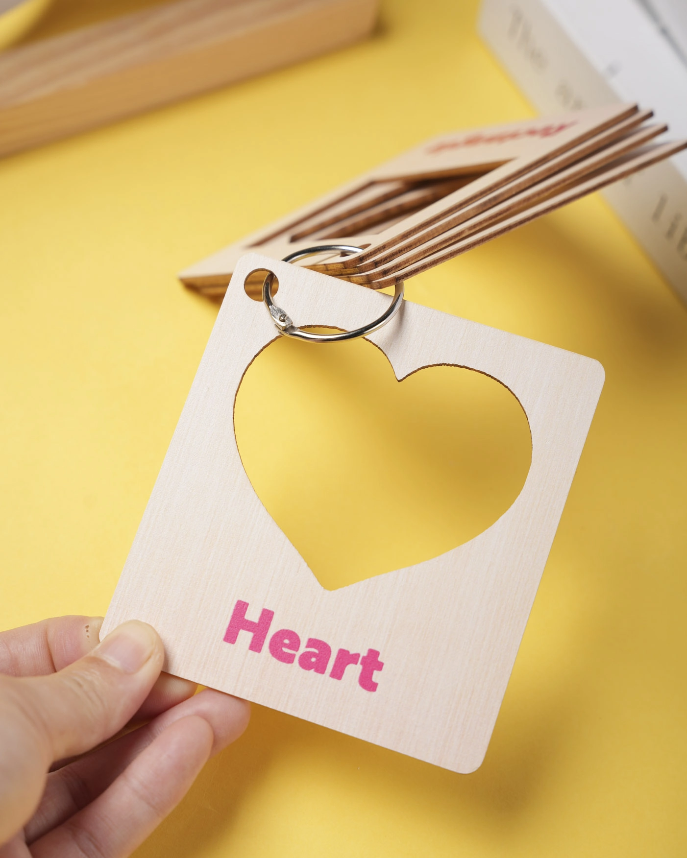 Custom Shape Wood Flash Card
