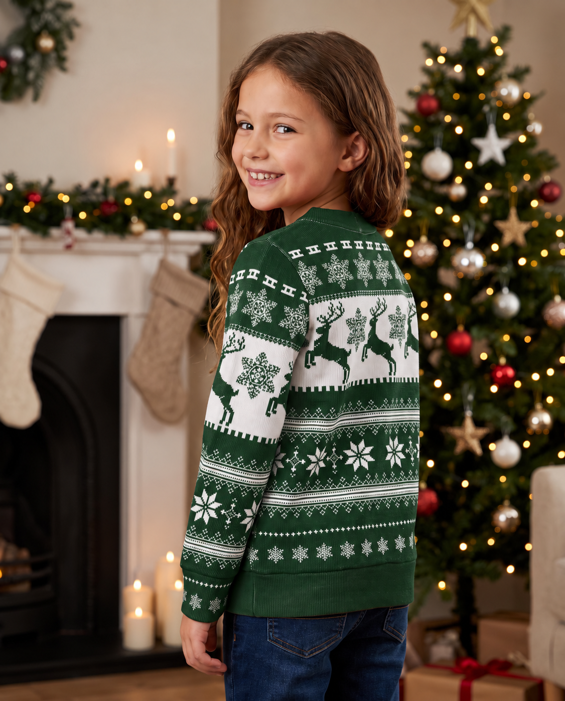 All-over Print Youth Knitted Cardigan