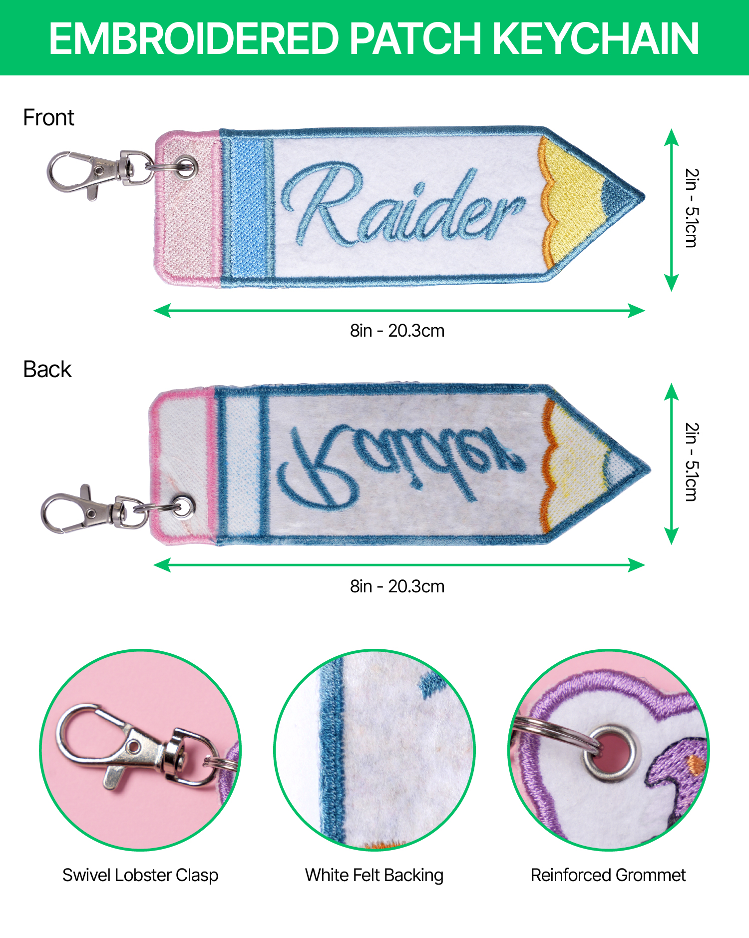 Embroidered Patch Keychain