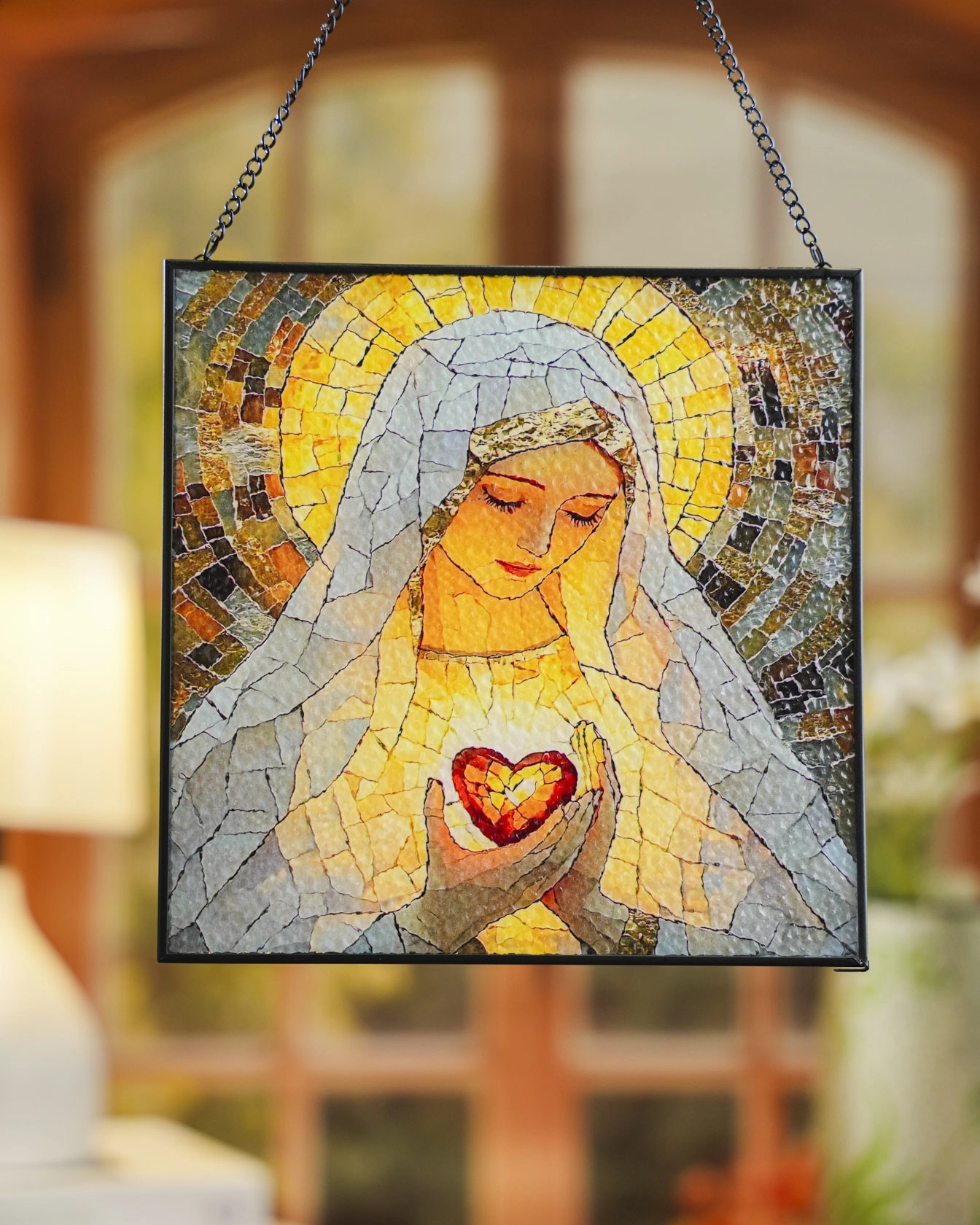 Stained Glass Suncatcher for Window Hanging