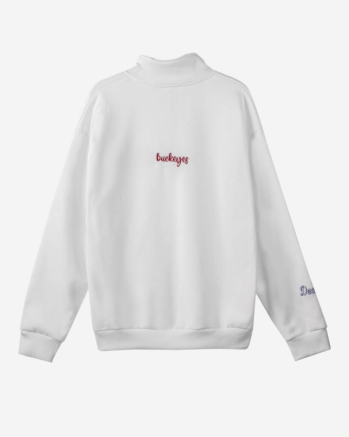 Embroidered Lightweight Quarter Zip Sweatshirt