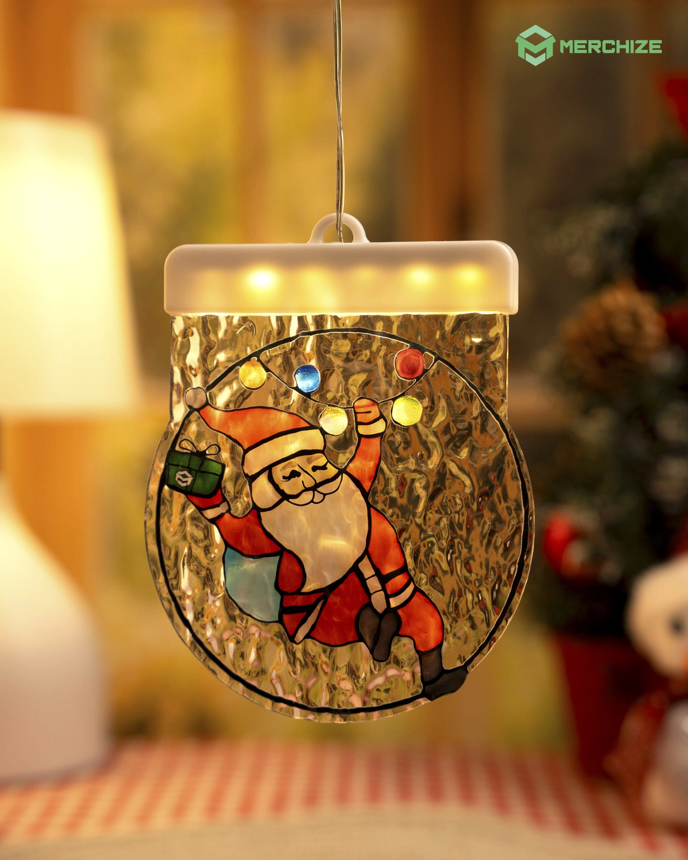 Custom Shape Wavy Acrylic LED Hanging Light Lamp 