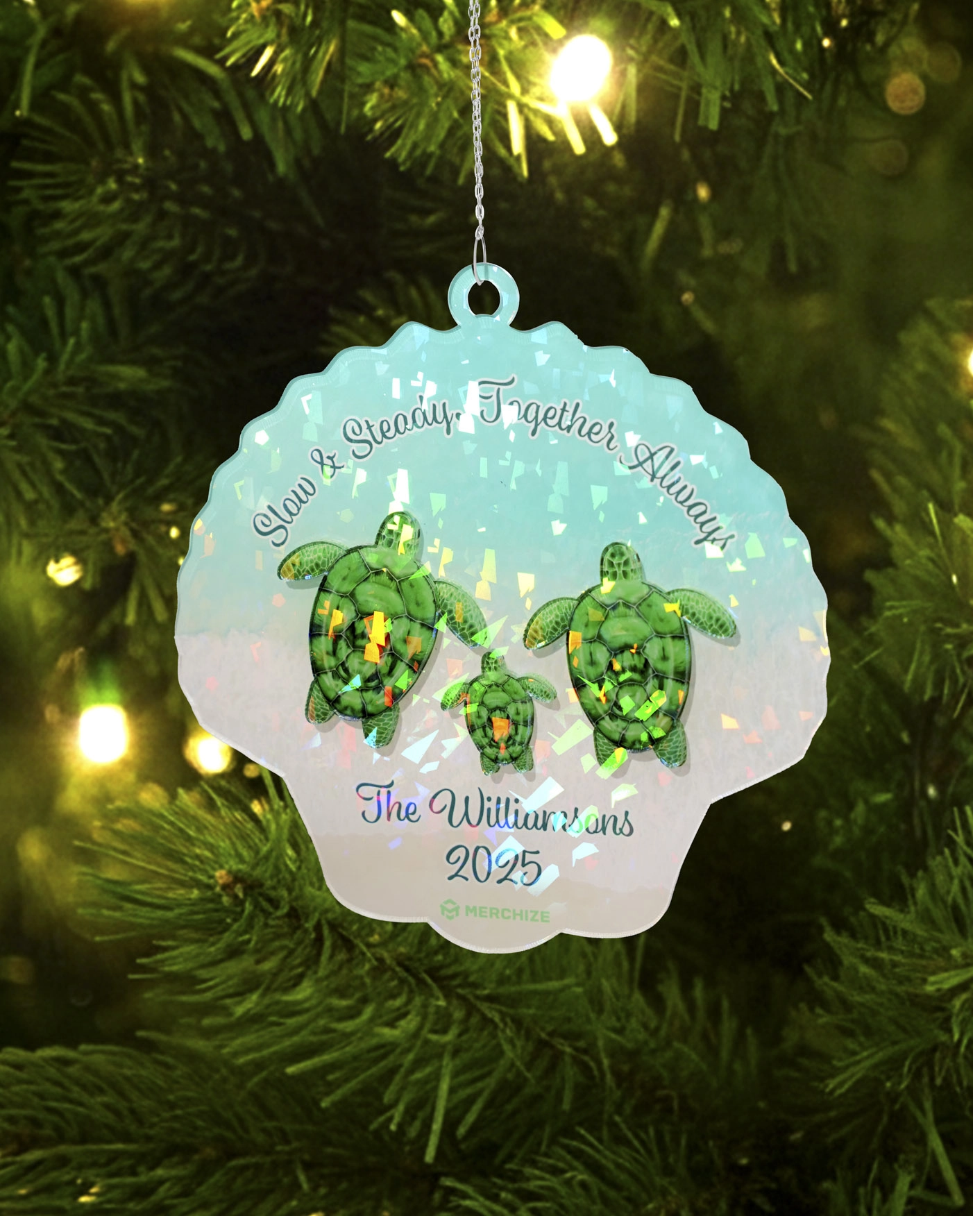 Custom Shape 2-Layer Hologram Ornament