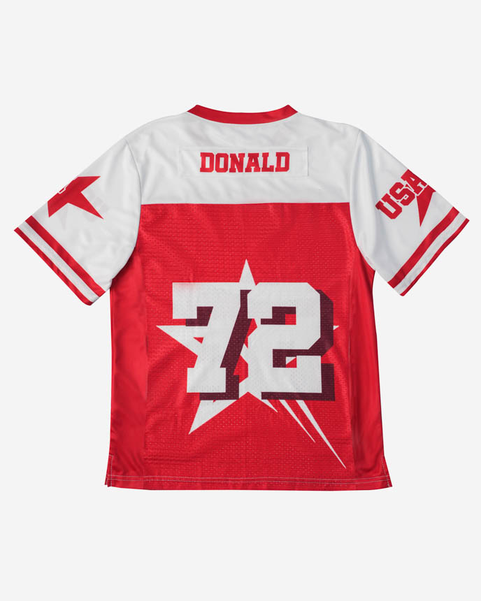 All-over Print Youth Hybrid Mesh V-neck Short Sleeve Jersey With Name Patch