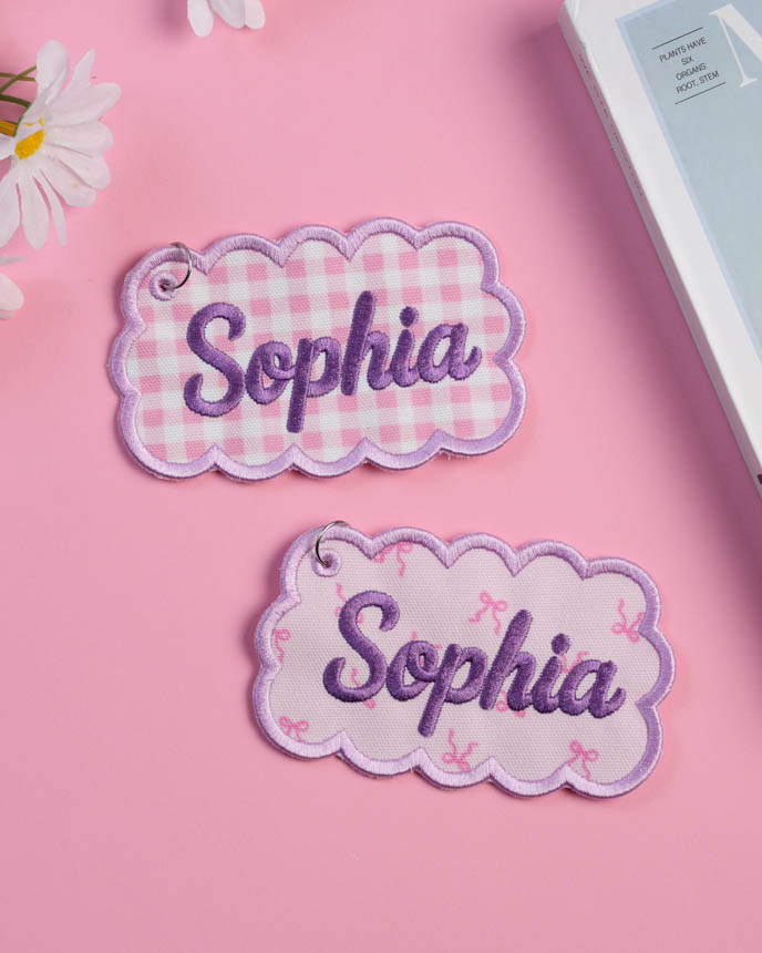 Custom Shape Embroidered Canvas Tag 